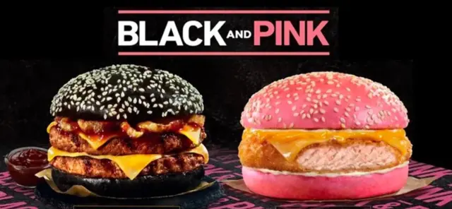 나만 그들이 떠올라? 화제의 ‘블랙&핑크 버거’ 뭐길래…