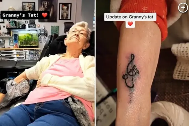 손녀 따라 타투 도전한 82세 할머니
