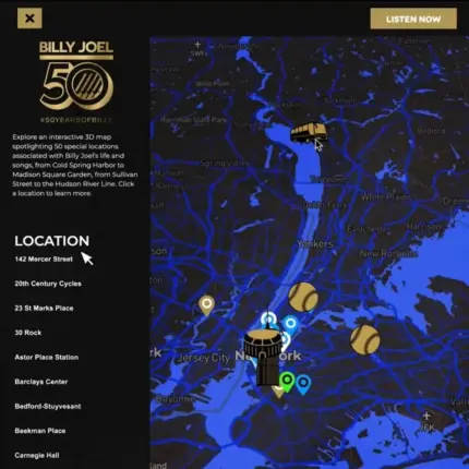 빌리 조엘 데뷔 50주년, 그가 사랑한 뉴욕 50곳을 한눈에